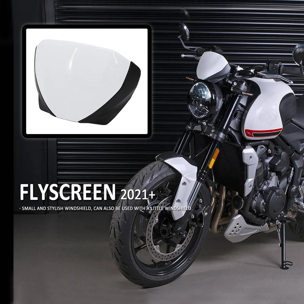 Motorcycle Front Screen Lens Windshield Fairing Kit for TRIDENT 660 for Trident 660 2021 2022 Windscreen(White)