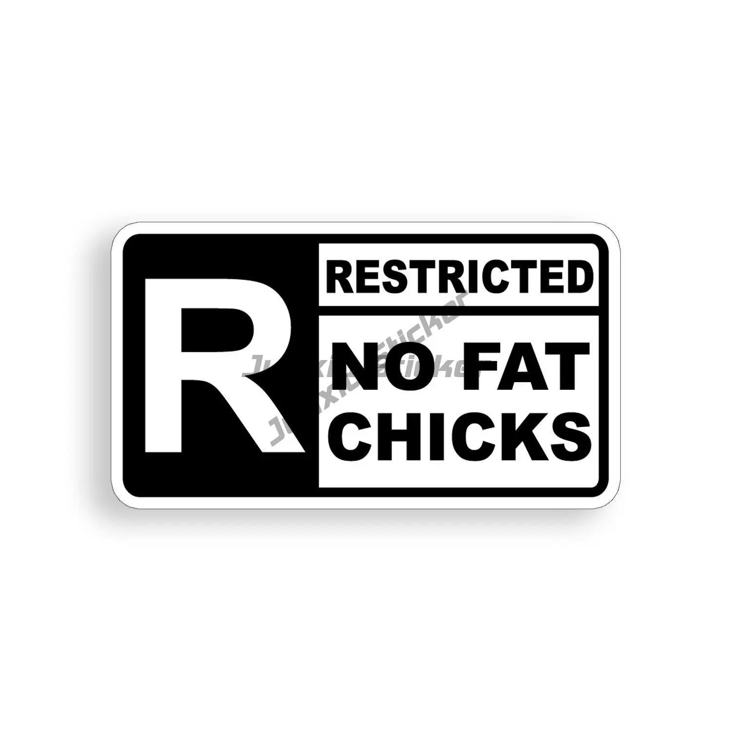 

No Fat Chicks Sticker Warning JDM 4x4 ATV Car Vehicle Visor Window Bumper Decal Scratch-Proof Sunscreen
