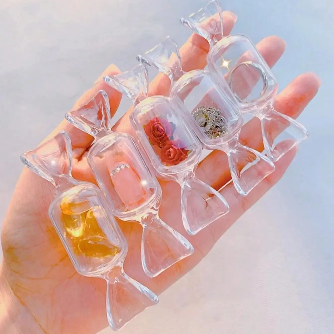 

10 шт., прозрачная акриловая коробка для хранения