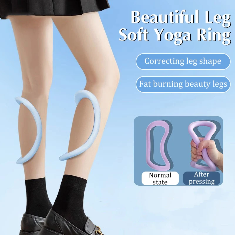 1pc anel de yoga fitness estiramento relaxamento pilates tpr macio fáscia estiramento fitness fáscia massagem treinamento yoga círculo equipamentos