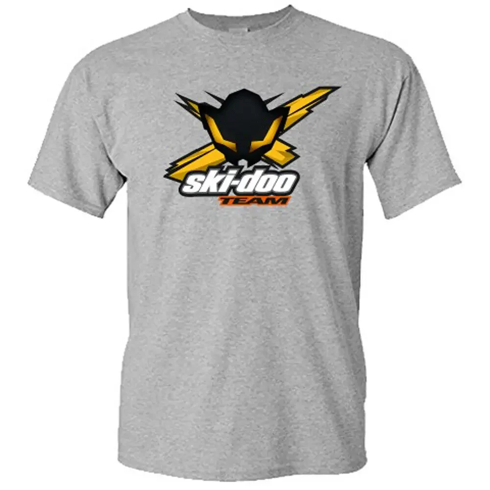 Ski Doo Team Racing Snowmobiles Men's Gray T Shirt S 5XL