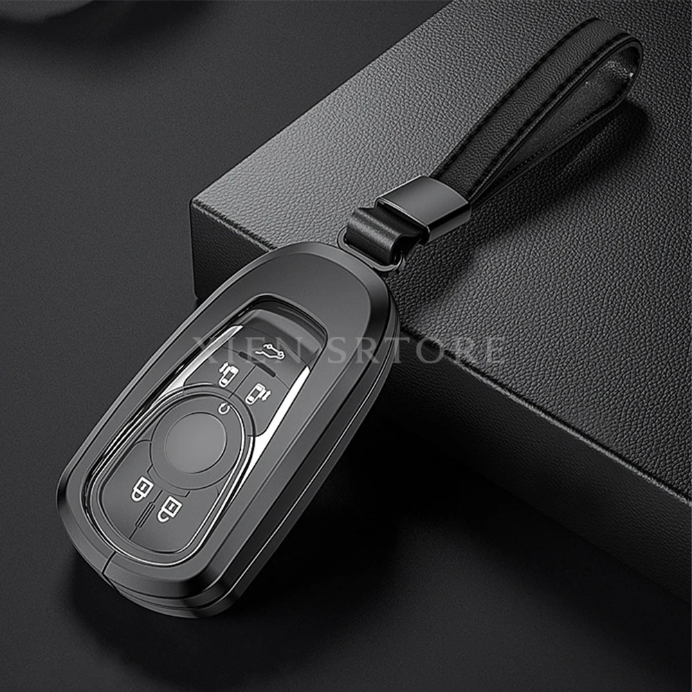 Aluminum Alloy Car Remote Smart Key Fob Case Cover Shell Holder Keychain For Buick Envision LaCrosse Enclave Accessories