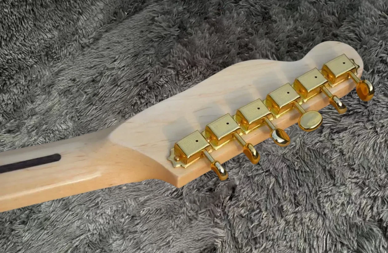 شحن مجاني باك أوين طبعة محدودة 1996 كبير لامع أحمر أبيض أزرق جيتار كهربائي موالفات ذهبية عتيقة ، صورة ذهبية #6