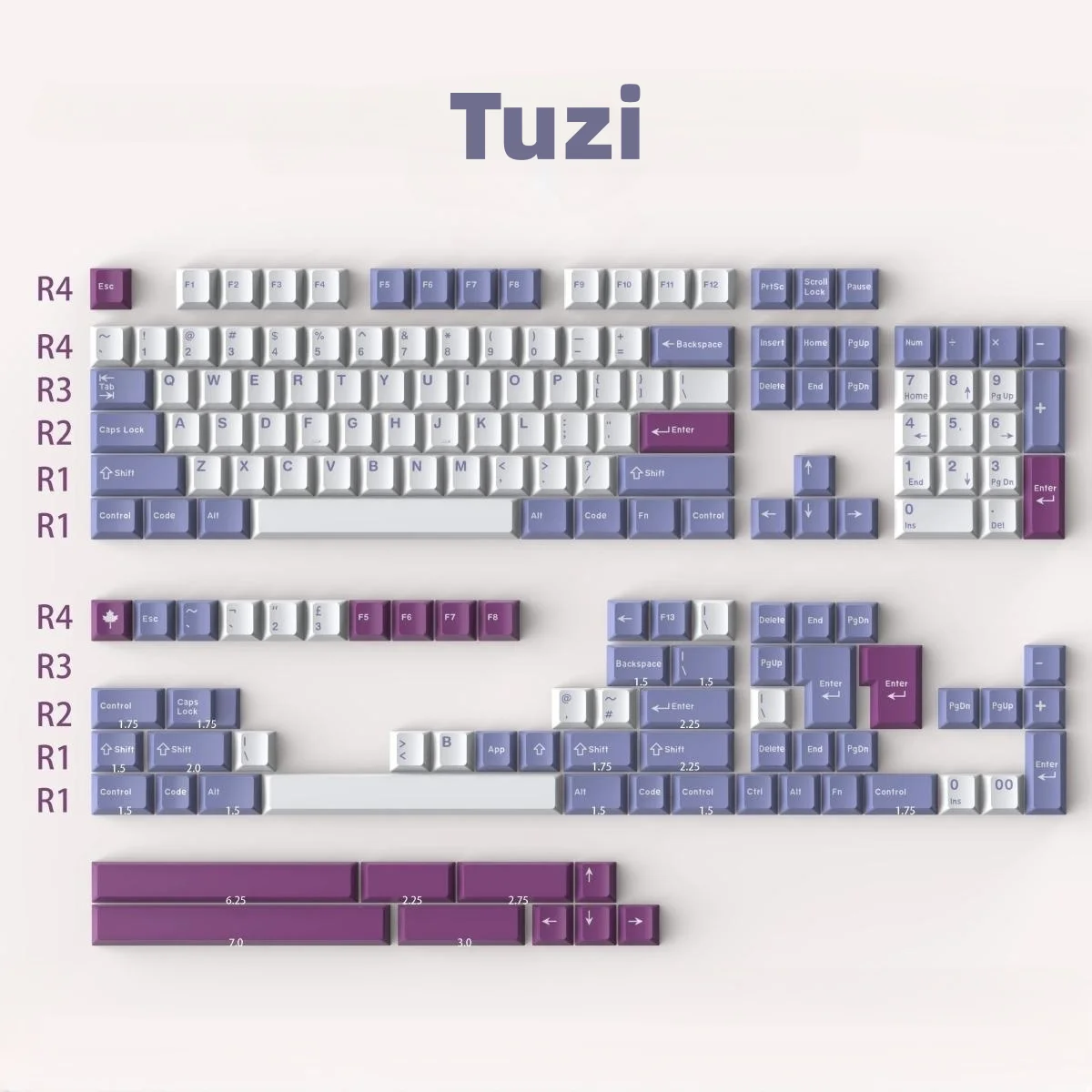 

GMK Tuzi Clone Cherry Double Shot Keycaps For ISO Layout Gaming Mechanical Keyboard ABS 172 Keys Keyboard Keycap Spanish French