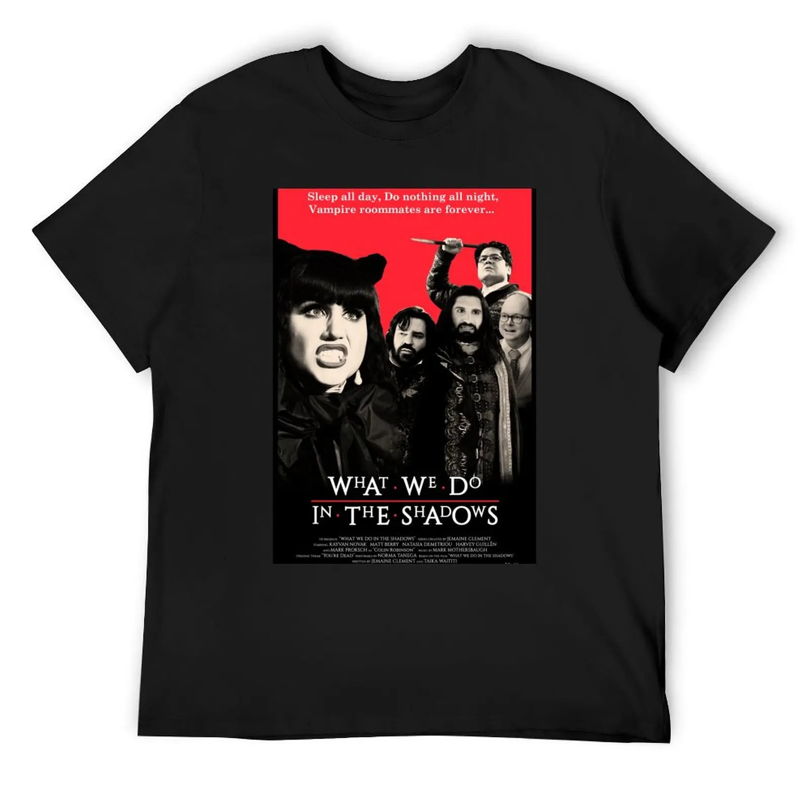 

What We Do In The Shadows-Nadja, Laszlo, Nandor, Colin Robinson and Guillermo-Lost Boys Style T-Shirt