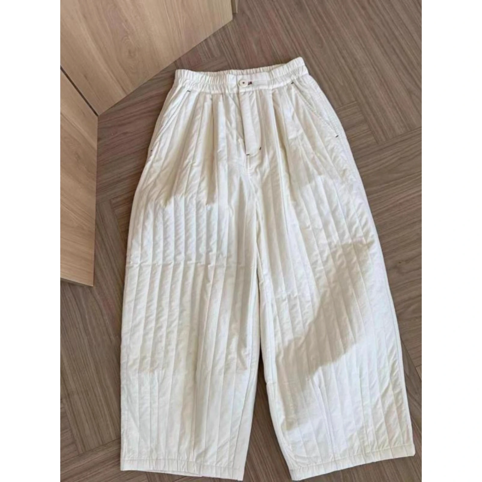 

Мужские свободные брюки прямого кроя с широкими штанинами, осенне-зимние, больших размеров, удобные, в полоску, повседневные