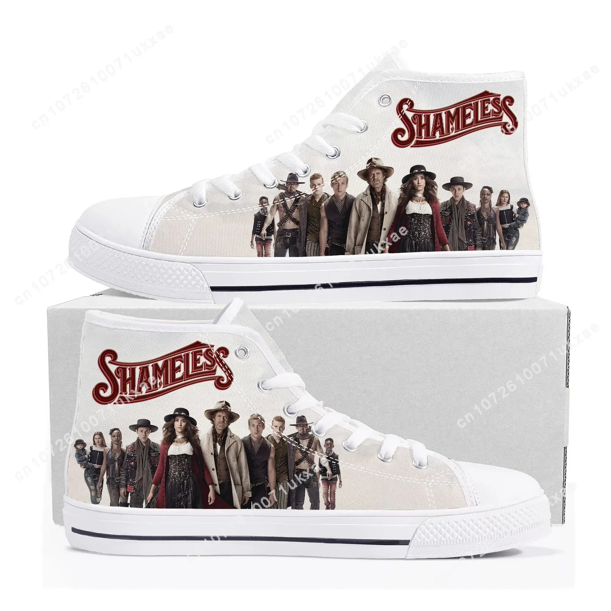 Shameless In A World High Top Sneakers Mens Womens Teenager Canvas High Quality Sneaker Casual Custom Made Shoes Customize Shoe