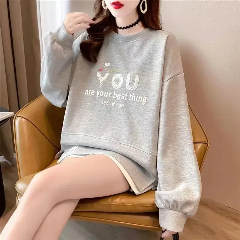 New In Korean Female Top Spring and Autumn Pullovers Cheap 2000s Streetwear Y2k Clothing Vintage Emo 90s E M Women's Sweatshirts