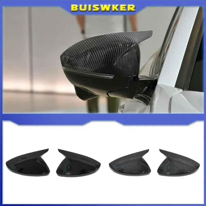 

For Peugeot 208 2020-2023 Peugeot 308 2014-2020 508 2008 Rearview Side Mirror Cover Wing Cap Sticker Exterior Case Trim Carbon