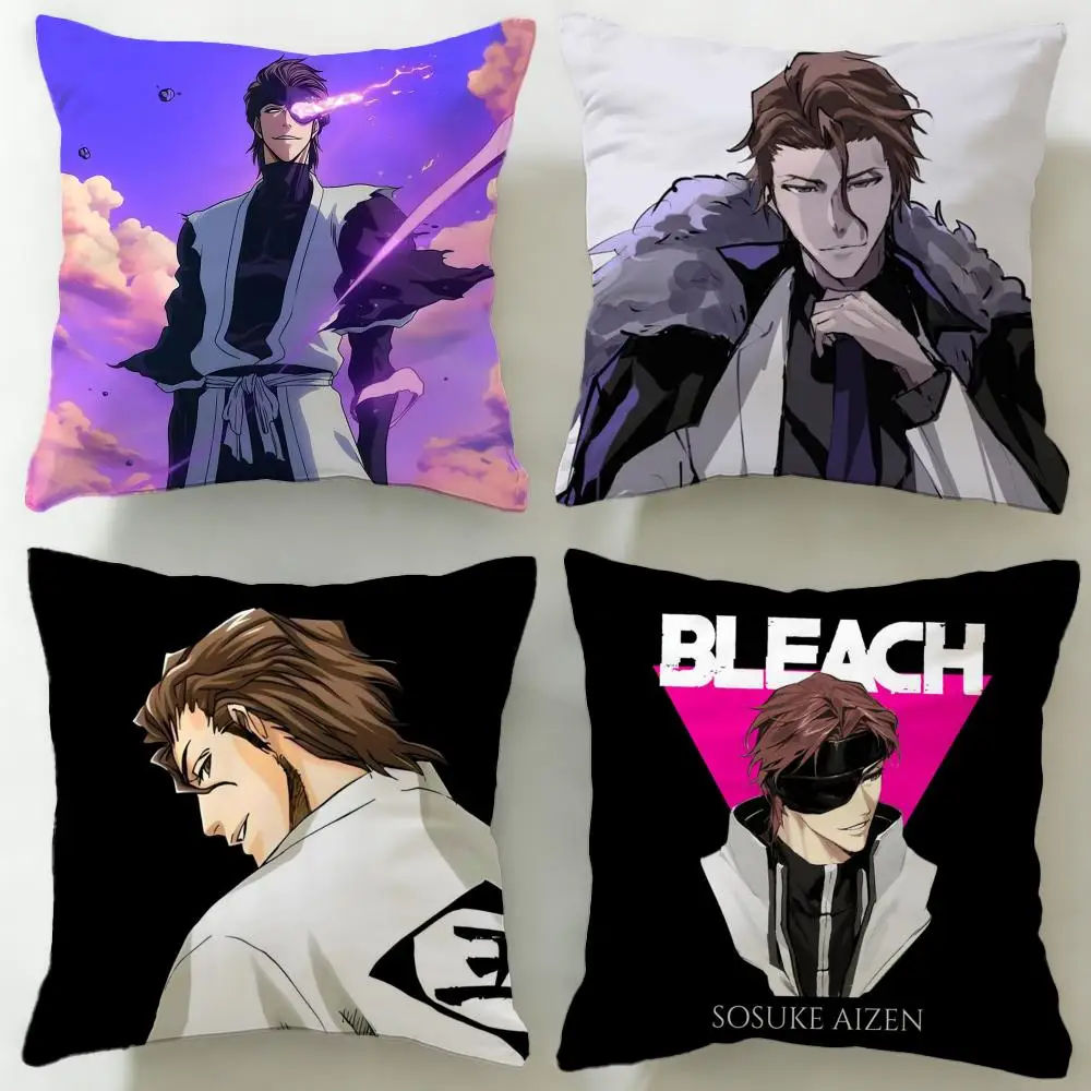 Beliebter Anime-Charakter Sosuke Aizen Kissenbezug Weich & Pflegeleicht – Vielseitig für Couch, Bett, Reisen und Büro
