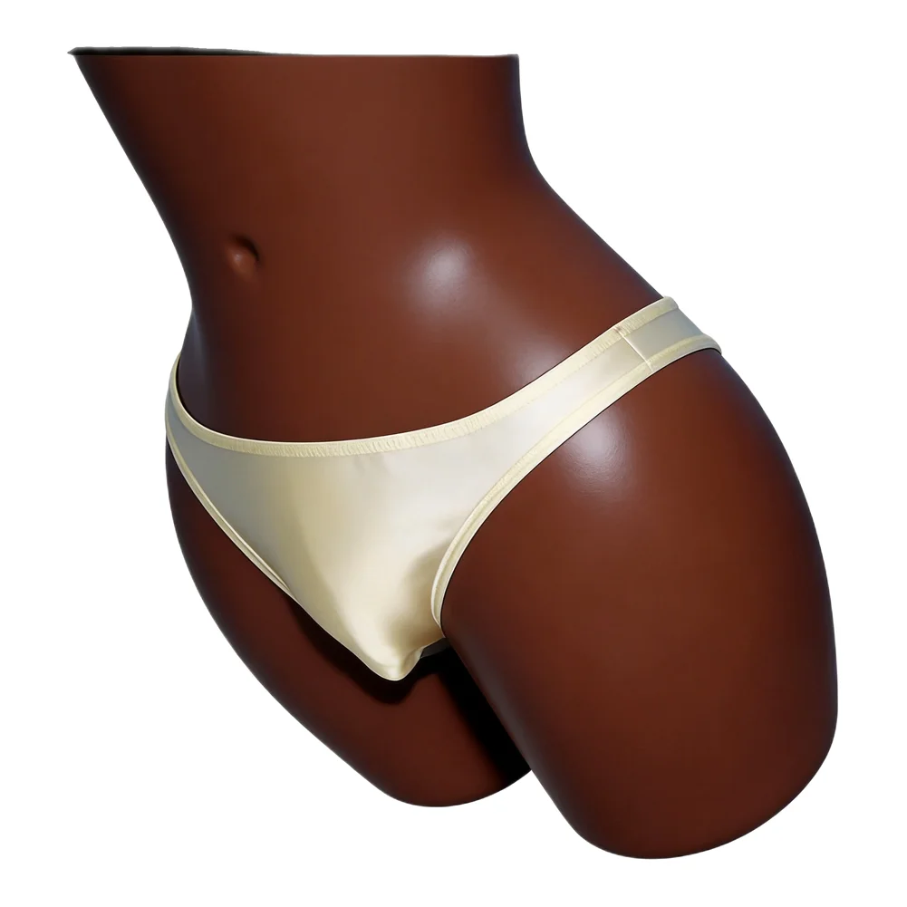 Men Satin-like Smooth Briefs Underwear Half-covered Butt Sissy U Pouch Japanese Thongs Erotic Very Hot Lingerie Extreme Panties