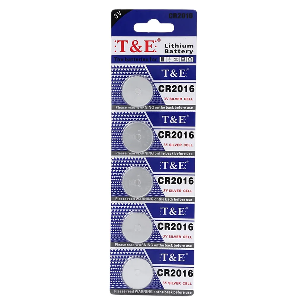 5‑100PCS CR2016 3V Lithium Coin Button Cell Battery DL2016 BR2016 LM2016 For Watch Calculator Toy Car Key Remote Control Electro