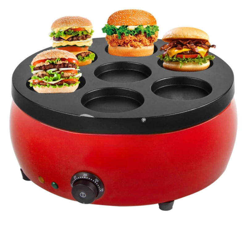 Japanese Popular Street Food Equipment Commercial  Electric Egg Hamburger Buns Press Maker Machine