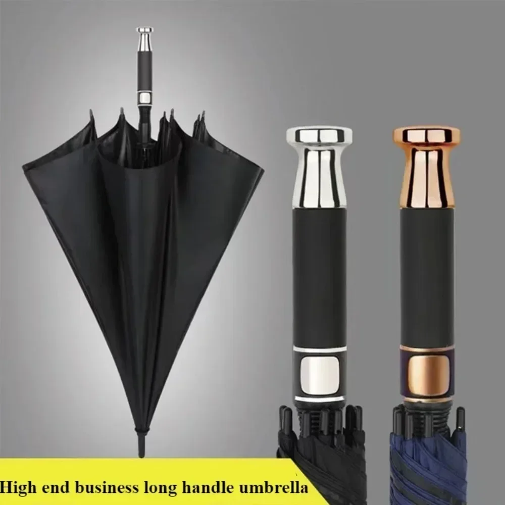 Long Automatic Umbrella Windproof Straight Umbrella with Waterproof Cover Large Business Umbrella Sunny Rainy Dual-use Paraguas