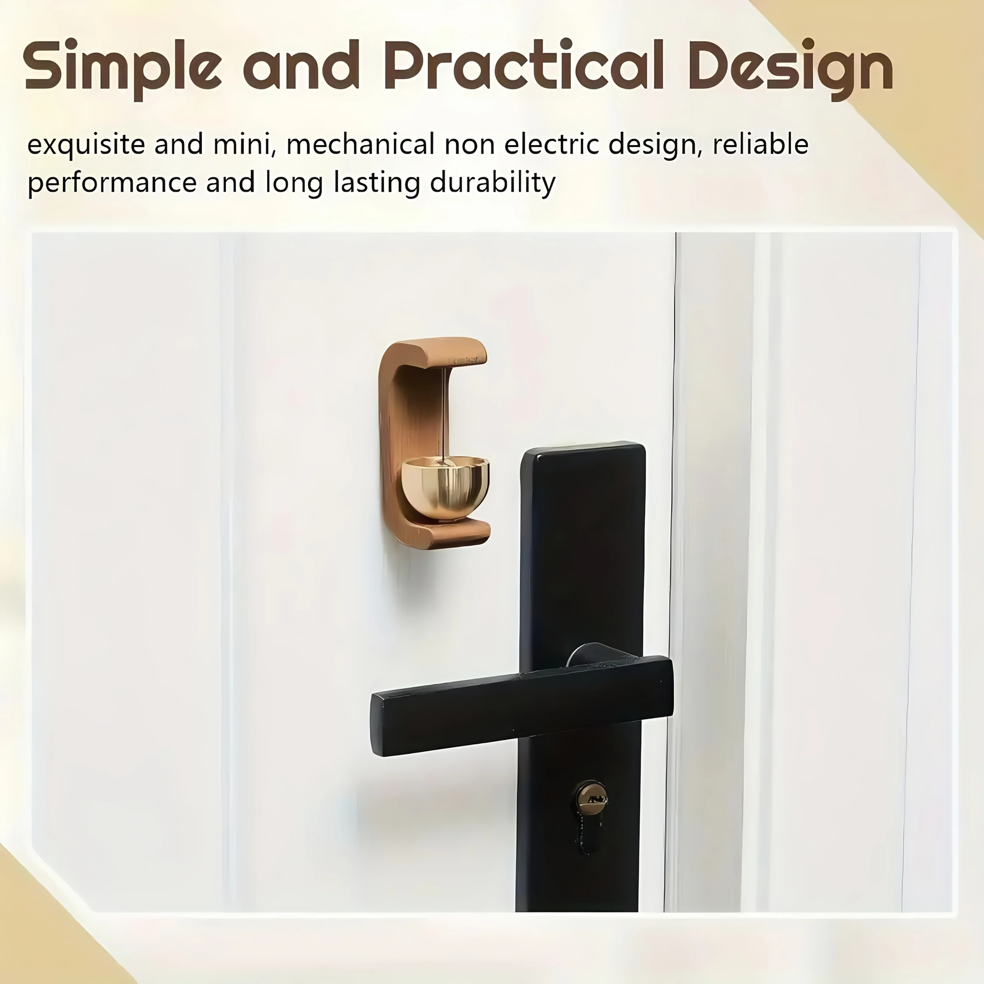 Magnetic Door Chime Doorbell Entryway Wind Chime Doorbell for Entryway Sliding Door Wooden Brass Door Bell Entrance Bell Entranc
