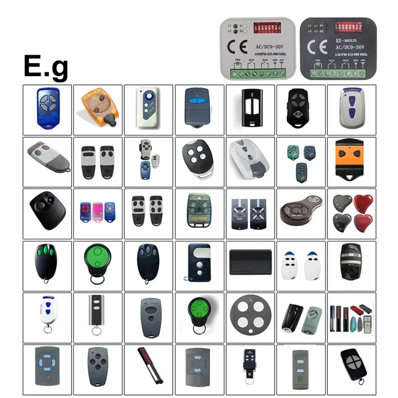 Imagem -02 - Universal rx Multi Controle Remoto para Porta da Garagem Receptor de Freqüência Interruptor Controlador ch Abridor de Portão para 433 868 Mhz 300868mhz