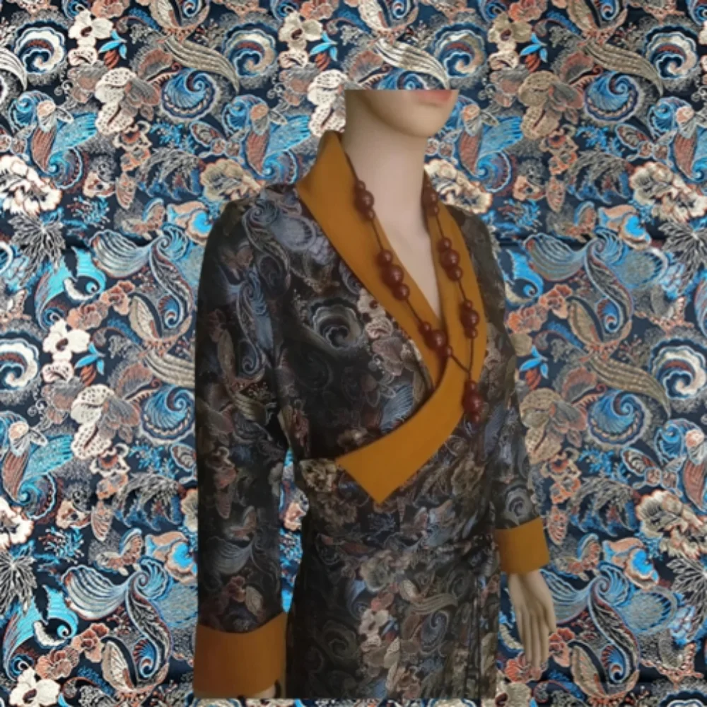 

Жаккардовая парчовая ткань, китайская одежда в национальном стиле, ветровка, жесткая ткань для шитья своими руками, модельерская ткань