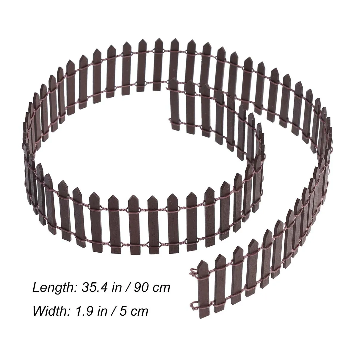 سياج مصغر خشبي واقعي يمكنك صنعه بنفسك لحديقة الجنية لبيت الدمى بونساي تررم ديكور ملحقات منزلية صغيرة #2