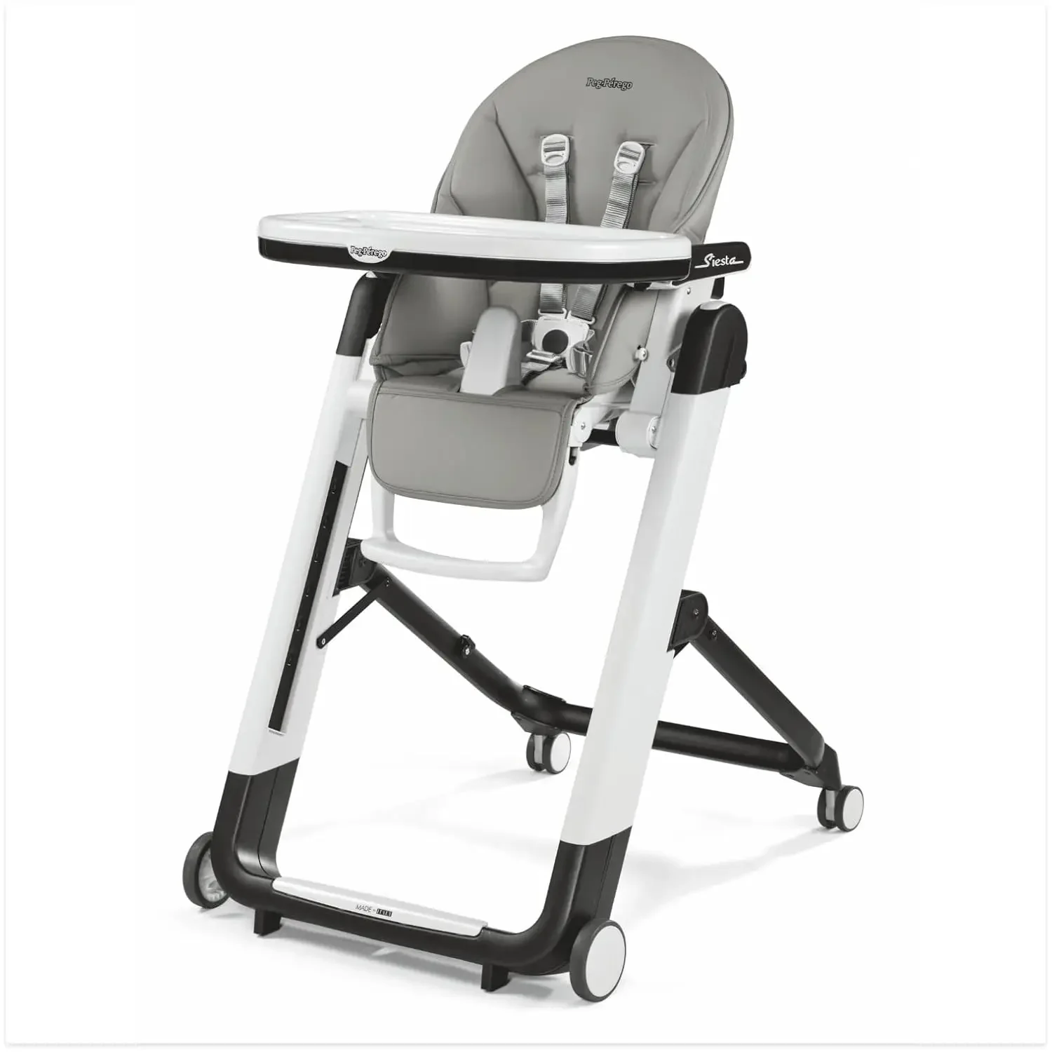 , Grow With Baby Folding High Chair & Recliner, Height Adjustable, Quick Clean & Easy Push Wheels For Babies & Toddlers, M