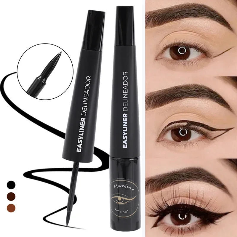 Ultra Thin Matte Liquid Eyeliner Pen Fast-drying Waterproof Anti-sweat Lasting Black Brown Eyes Liner Pencil Eye Makeup Cosmetic