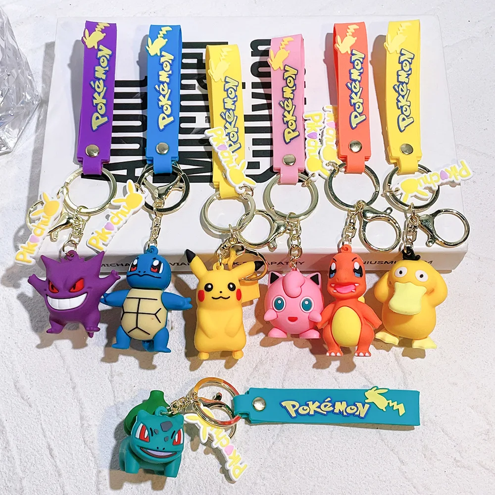 Niedlicher Pikachu Cartoon Schlüsselanhänger, Taschenmonster Puppen-Anhänger Modischer Autoschlüsselanhänger & Taschencharme Liebevolle Kleine Geschenke für Freunde & Kinder
