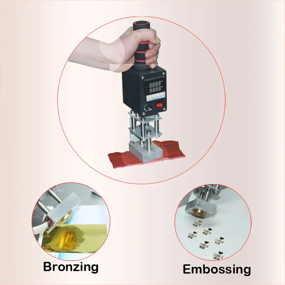Logo Stamper Tool Hot Stamping Machine Handheld Foil Bronzing Equipment easy handle Brand Printing Machine Package Coder