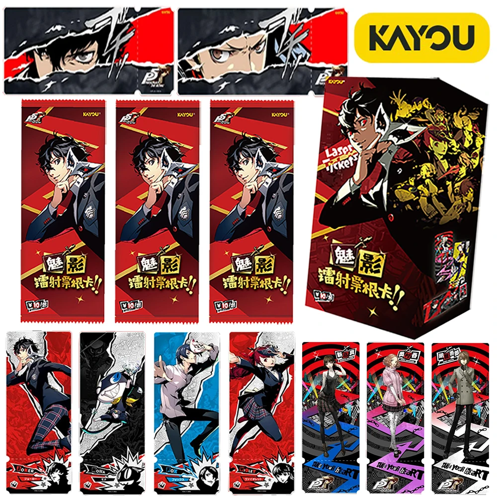 

New Genuine Kayou Persona 5 Collection Card Popularity Strategy Battle Game Ticket Root Card Boys and Girls Cherish Gifts Toys
