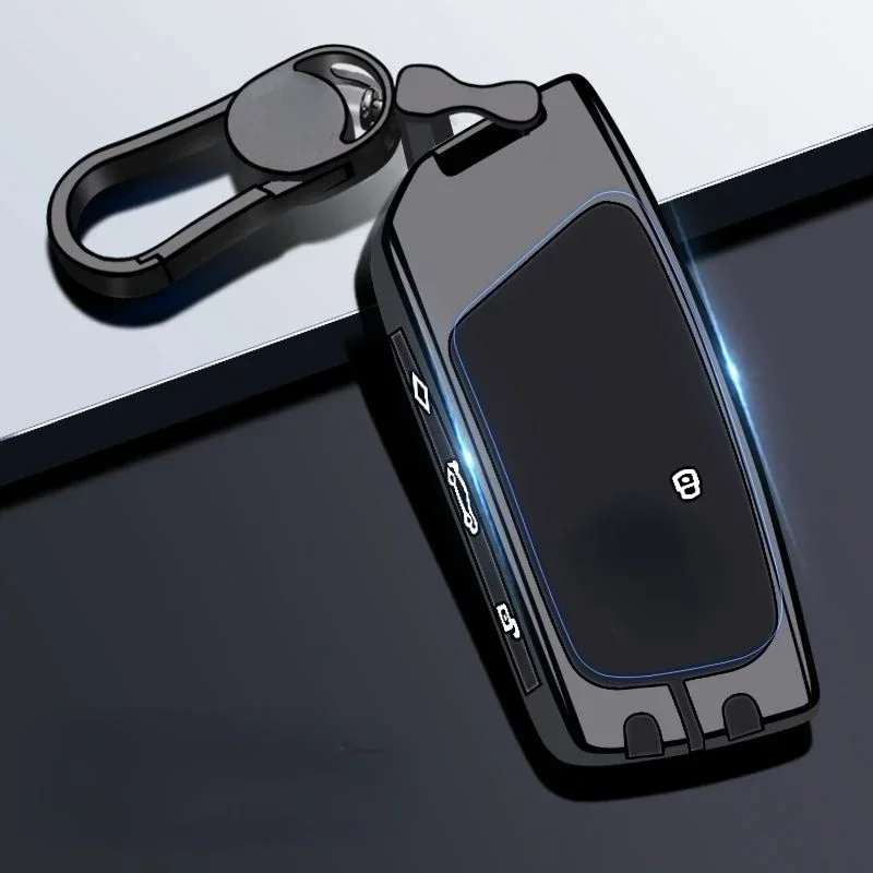 

For BMW X1 iX1 U11 3 5 7 Series X3 X4 X5 Zinc Alloy Silver Car Key Protection Shell Smart Remote Key Cover Car Accessories