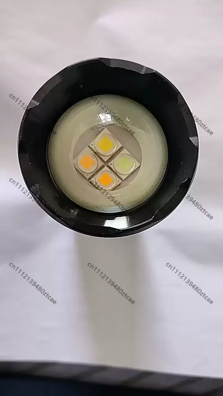 4‑Color RGB Zoom Flashlight Fill Light Rechargeable White Yellow Orange Blue Torch For Photography Night Fishing Shooting