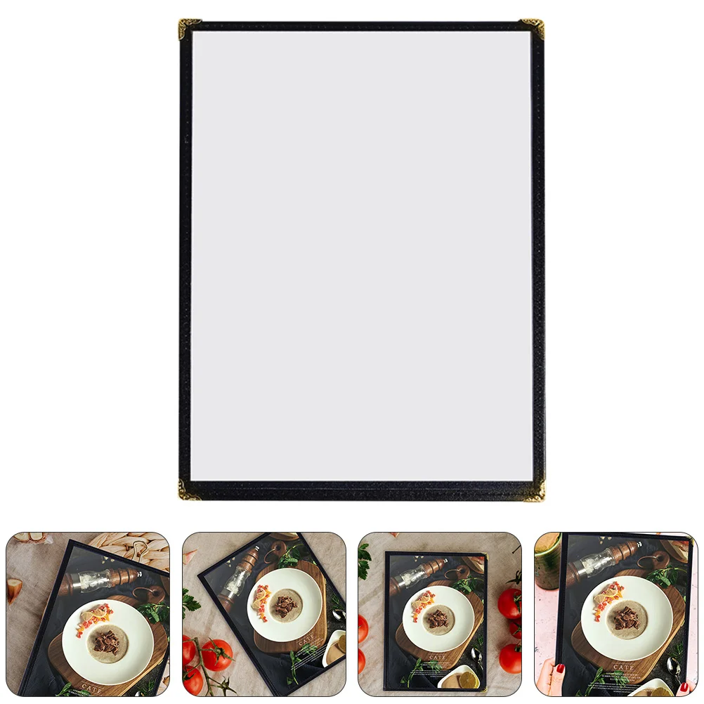 3 Pcs Menu Cover Display Waterproof Holder Protector Recipe Formula Restaurant Transparent Page Pvc