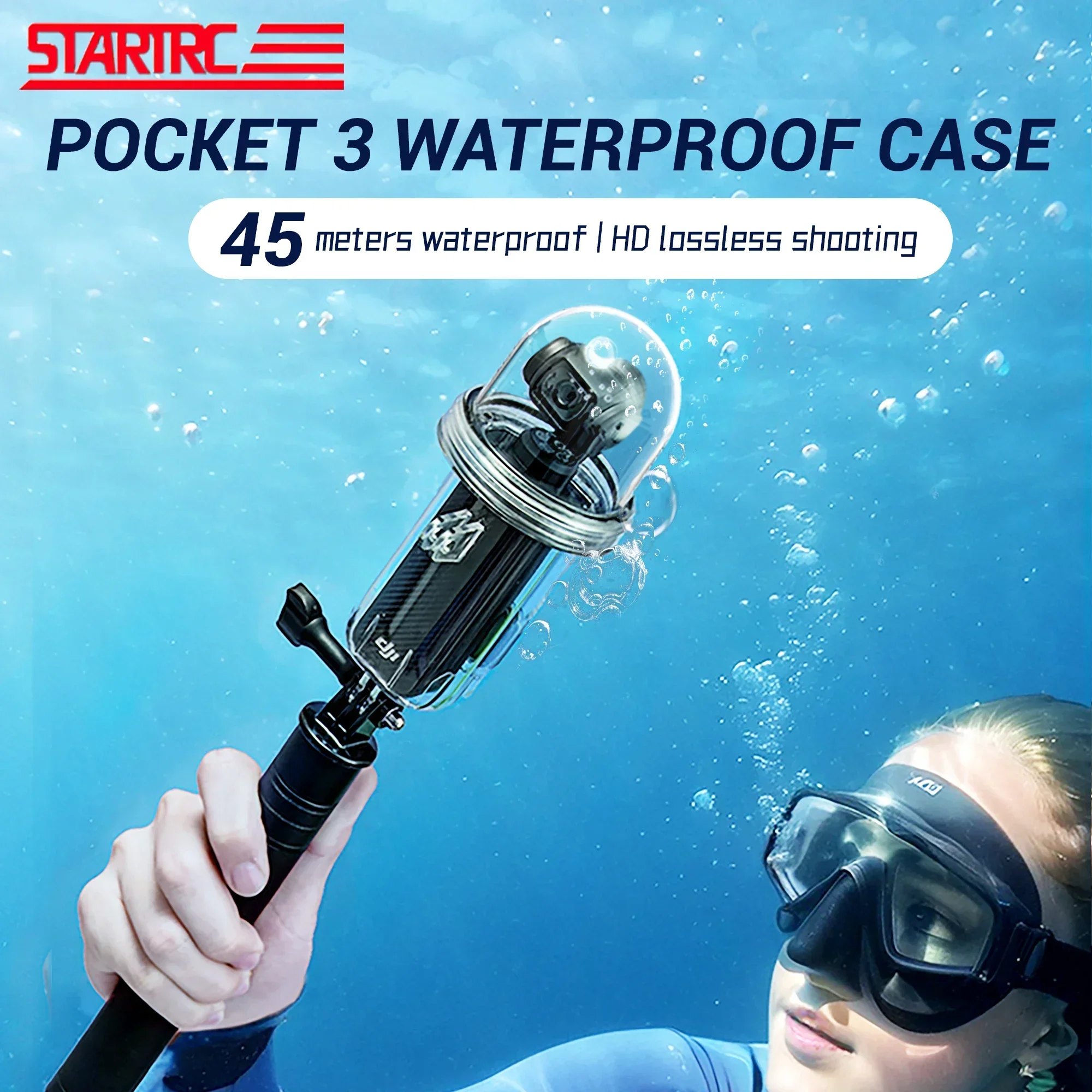 Dive Case Waterproof Protective Cover For DJI Osmo Pocket 3 Accessories 45M Underwater Diving Housing HD Shooting Case