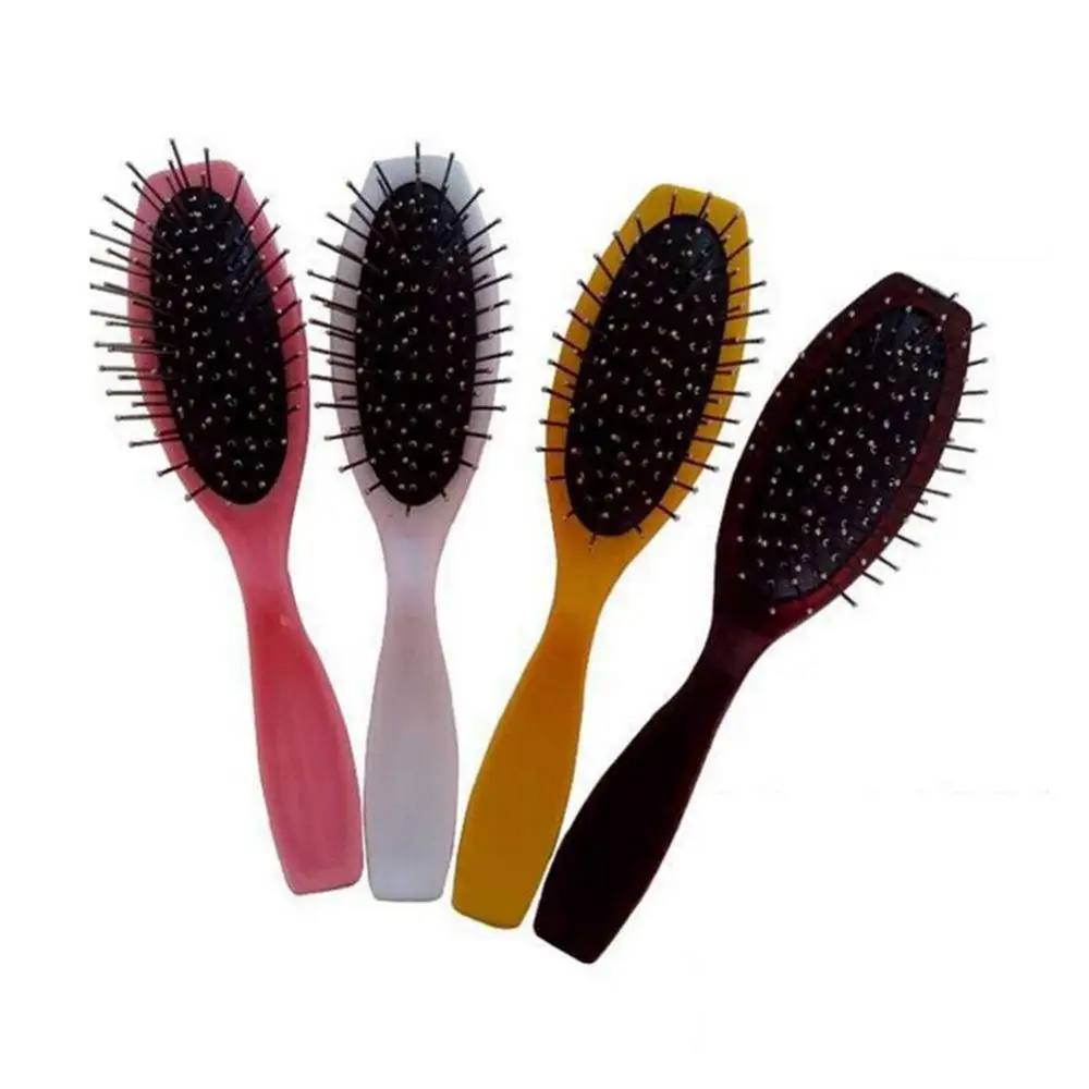 Spazzola per massaggio dei capelli parrucca spazzola per capelli in acciaio pettine Kit massaggiatore per cuoio capelluto spazzola per capelli autopulente pettine per massaggio dei capelli districante antistatico