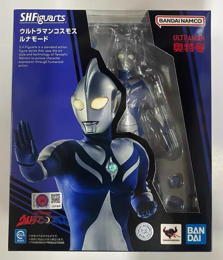 En Stock genuino Bandai Shfiguarts Luna modo Ultraman Cosmos figura Anime modelo de acción juguetes en caja regalos