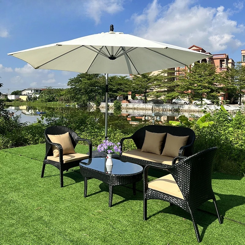 

Outdoor courtyard rattan weaving sofa outdoor garden living room B & B hotel leisure rattan combination furniture