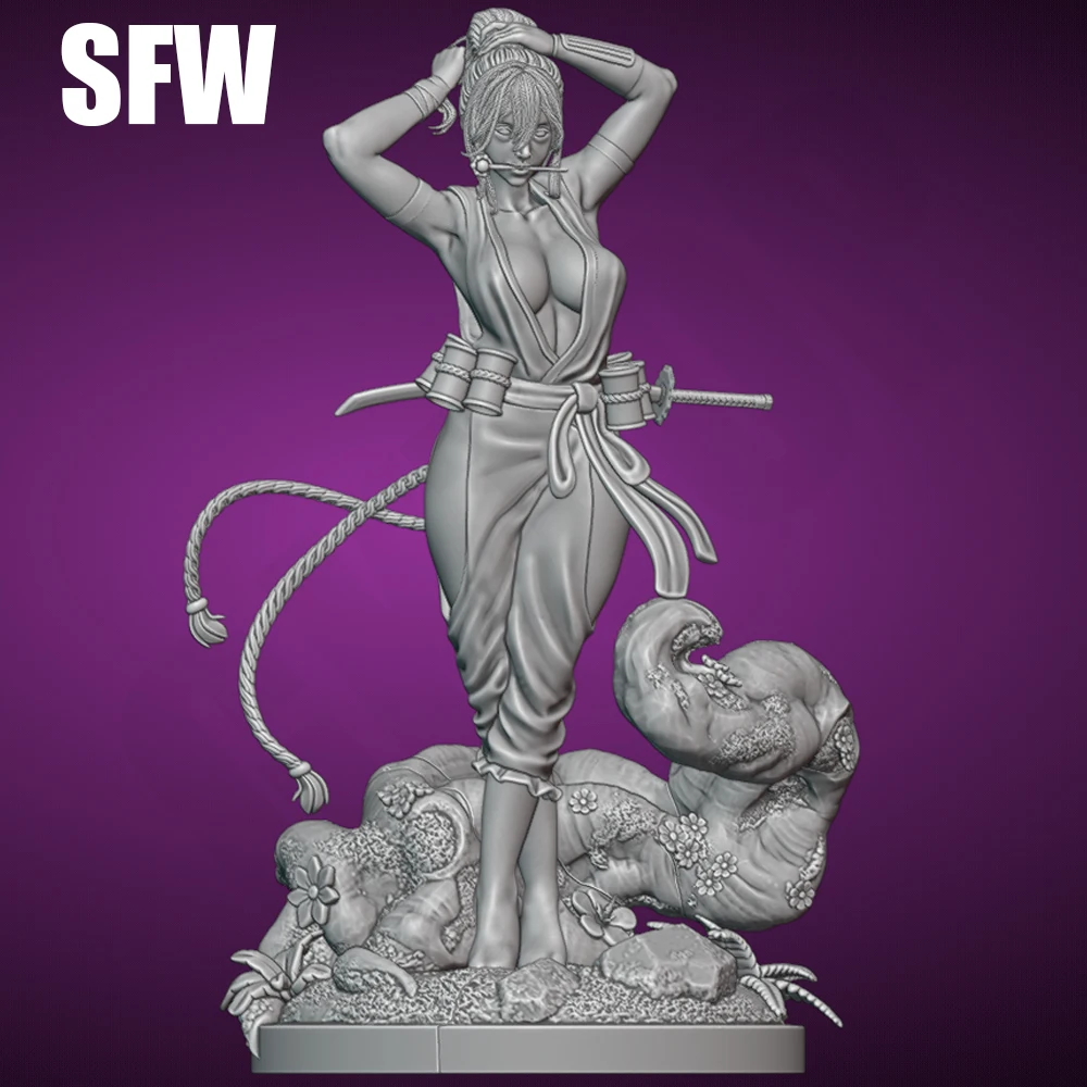 

1/24 3d Print Model Kit Female Swordsman Warriors Resin Figure Model Kit Diy Micro Reduction Statue Unpainted Garage Kit Toys