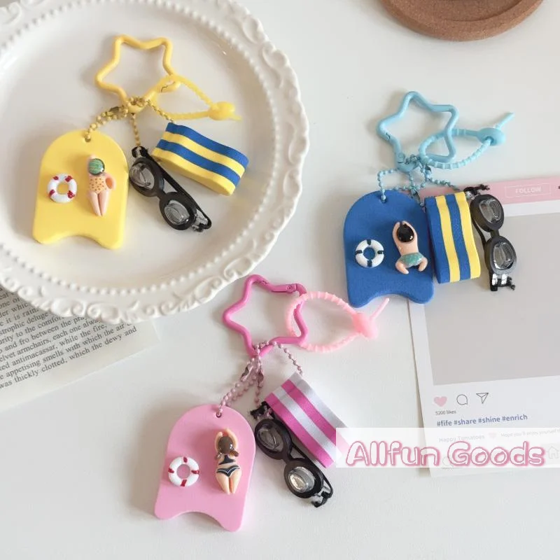 [TG835]Floating Keychain For Boat Keys Marine Fishing Float Key Chain Swimming Ocean Style Floating Key Ring Pendant