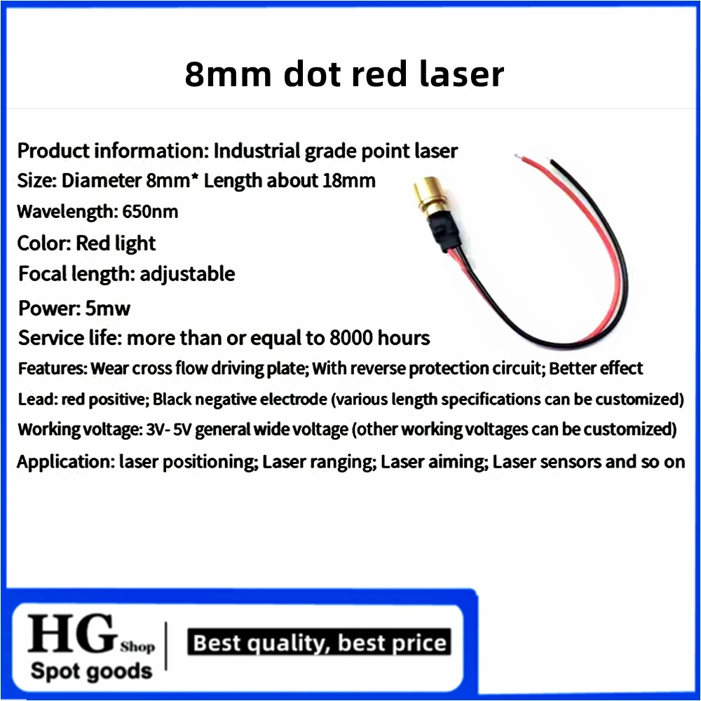 Imagem -04 - Módulo Laser Vermelho Ajustável Ponto Industrial Comprimento Focal Ajustável Cabeça do Laser Melhor Qualidade mm x 18 mm 650nm 5mw 510 Pcs por Lote