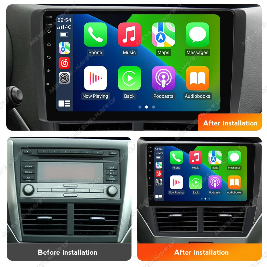MEKEDE 2 Din Carplay For Subaru Forester 3 SH 2007 - 2013 For Impreza GH GE IPS Screen Car Radio GPS Navigation Autoradio Stereo