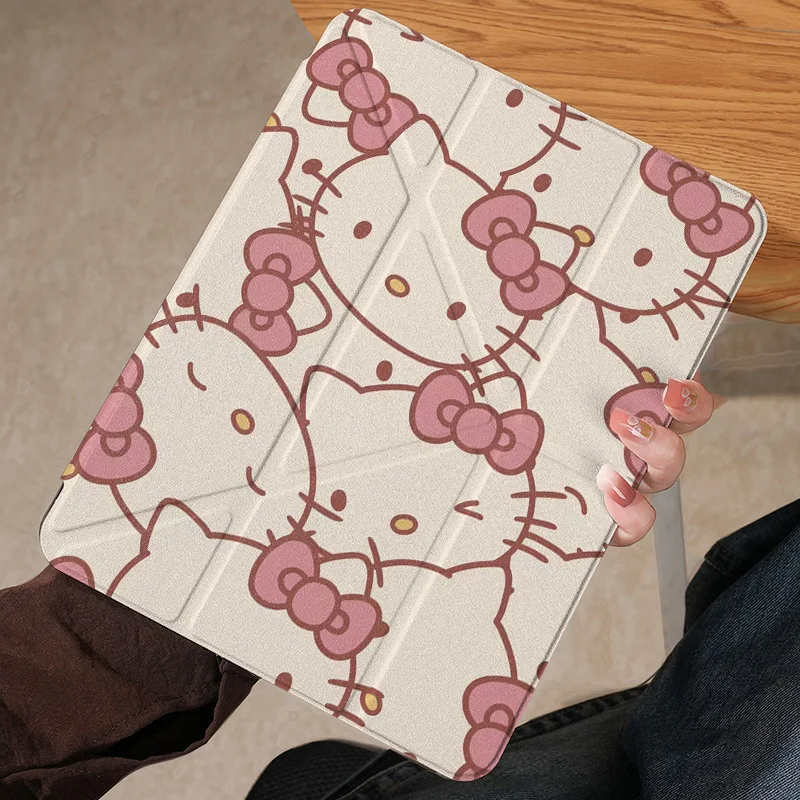 

Чехол Hello Kitty, совместимый с iPad 11-го поколения A16 11 дюймов, Pro 10.5, Air3 10-го поколения 10.9, 9-го поколения 10.2 дюйма, Air4, 5, Mini6, 7, 8.3 дюйма.