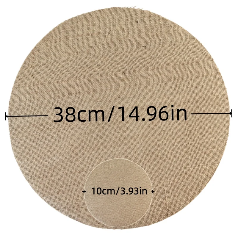 30/50/100pcs round jute placemats/coasters 8cm (14.96 inches) super-large, simple and light, suitable for breakfast table