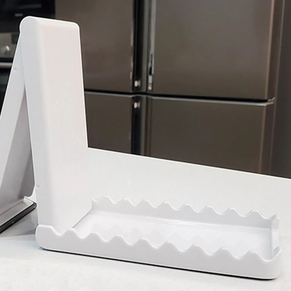 

Plastic Kitchen Storage Rack for Dishes Pot Lid ganizer Saver Modern Design Clean Neat Home Use
