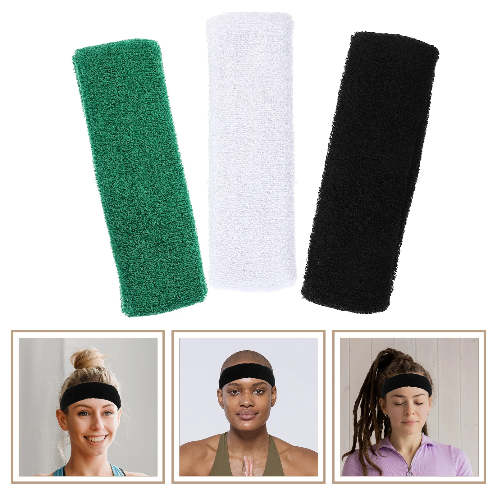 

3 шт., спортивная повязка на голову, дышащая, впитывающая пот, повязка для волос для бега, эластичная повязка на голову для йоги, аксессуар для фитнеса, эластичная повязка для упражнений