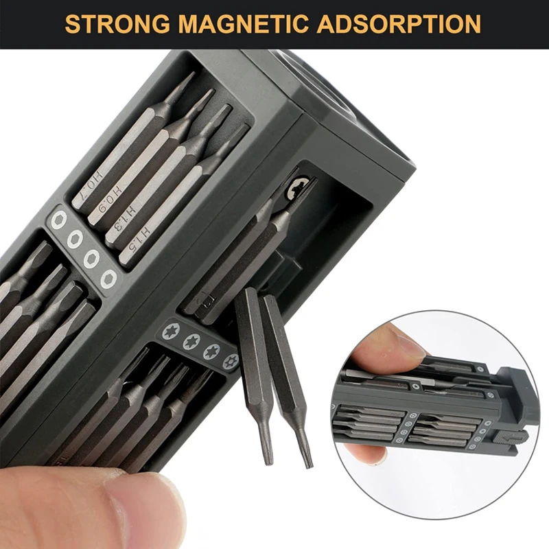

44-in-1Magnetic Bits Generic Mini Precision Screwdriver Set Manual Repair Tool Set for Gamepad Phone Camera Laptop Watch Glasess