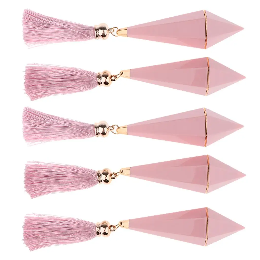 5x أنابيب بلسم الشفاه الوردي الفارغ DIY 12.1 ملم زجاجات حاويات بلسم الشفاه