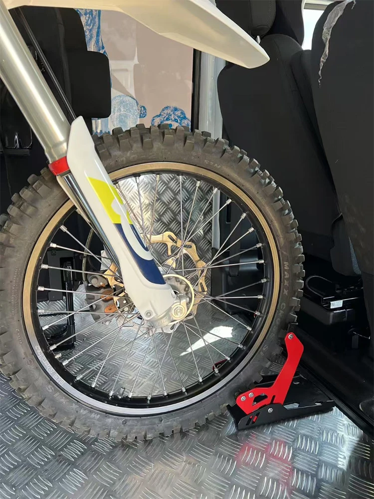 Motorrad Anhänger Heavy-duty IRON Vorderrad Stehen rad Chock Aufrecht Für Montieren Anhänger rack Parkplatz Festen Rahmen Dirt Bike