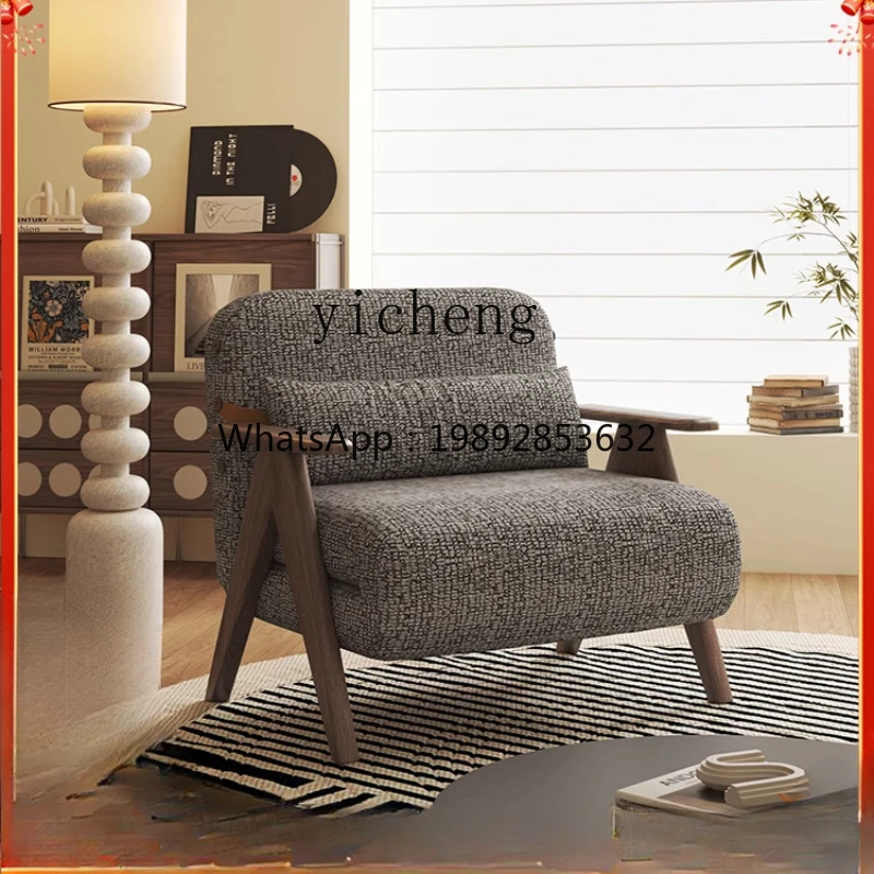 H3-19 sofa bed single folding solid wood multi-functional reclining and sleeping lazy leisure chair