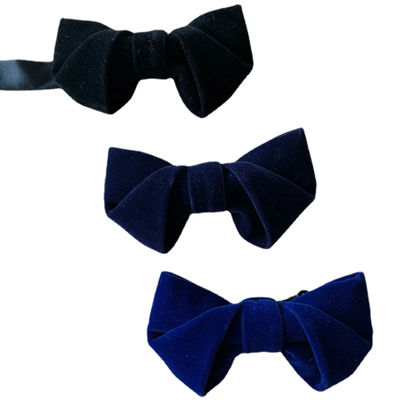 good blue red wool Women children velvet boy girl men flexible green color bow tie male man wedding businessblack accessories