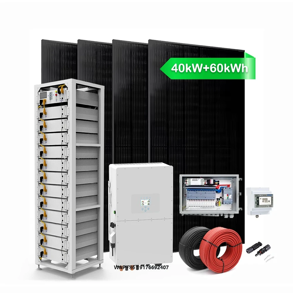 Island Apartment Use Deye Complete Solar Set Hybrid off Grid Energy System 40kw Inverter PV Kit 60KWh Power System