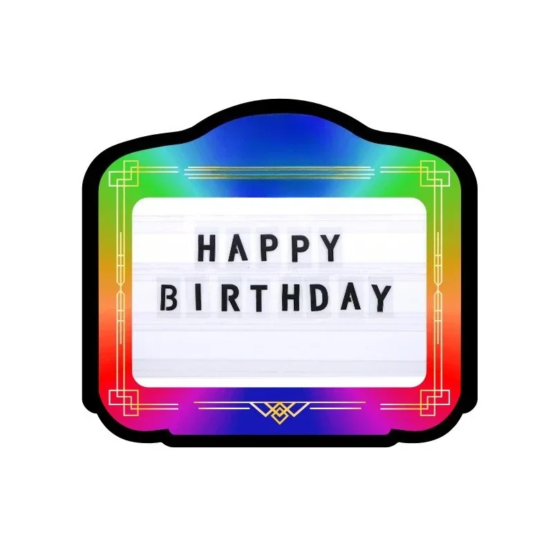 Bar luminous event letter hand-held sign, KTV atmosphere props, happy birthday card, word card, cross-border customized card