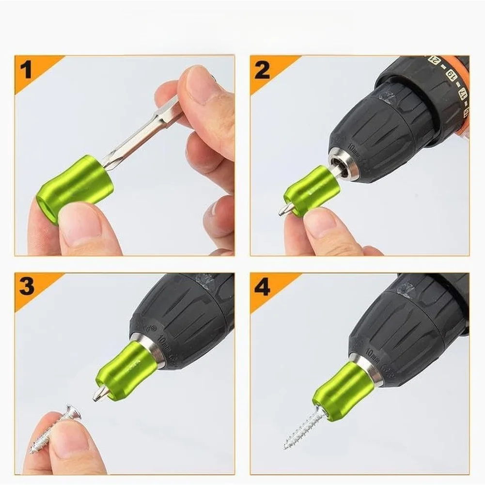 1/2Pcs Magnetizer And Demagnetizer Tool With Dual Magnets Aluminum Alloy Hex Shaft 6.35mm For Drill Bits And Screwdrivers